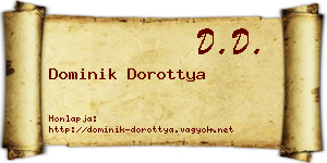Dominik Dorottya névjegykártya
